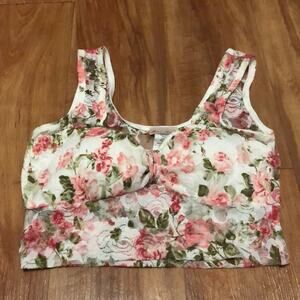 Fashion Magazine Floral Bralette Size Small